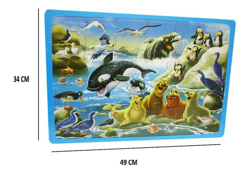 Imagen 2 de 6 de Puzzle Fauna Antartica 25 Piezas Duravit Playking