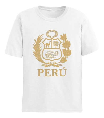 Polo  Personalizado Peru Dorado / Tallas 2 A 7xl