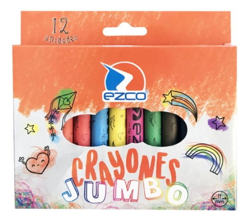 Crayones Ezco Jumbo X 12 Colores