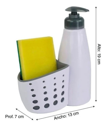 Dispenser Detergente Porta Esponja Bk Pettish Online