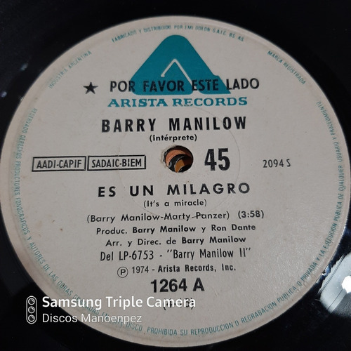 Simple Barry Manilow Arista Records C12