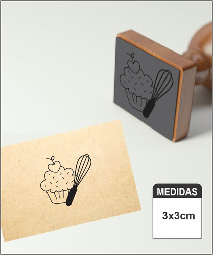 Imagem 6 de 9 de Kit 6 Carimbos Confeitaria Tag, Sacos, Sacolas E Caixa Kraft