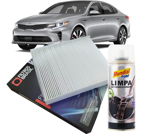 Filtro Ar Condicionado + Higienizador Kia Optima Após 2012