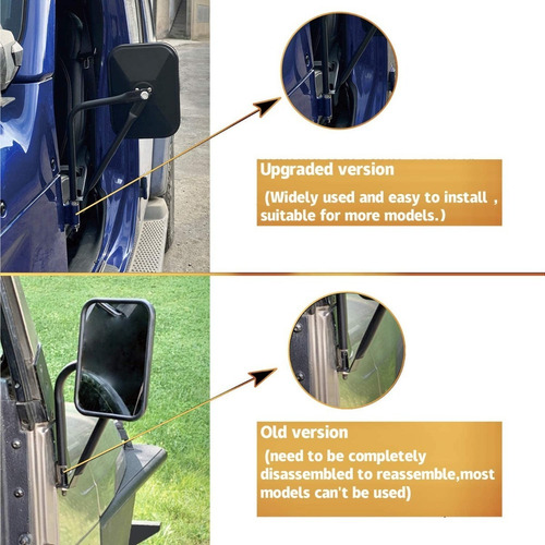 Imagen 6 de 6 de Espejos Laterales 2 Piezas Para Jeep Wrangler Abatibles