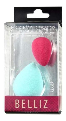 Makeup 360° Belliz Esponja Micro E Mini Verde E Rosa