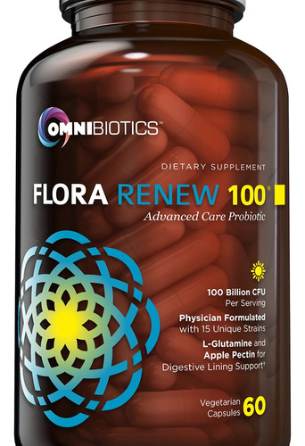 Flora Renew 100, Probióticos Con L-glutamina - Omnibiotics