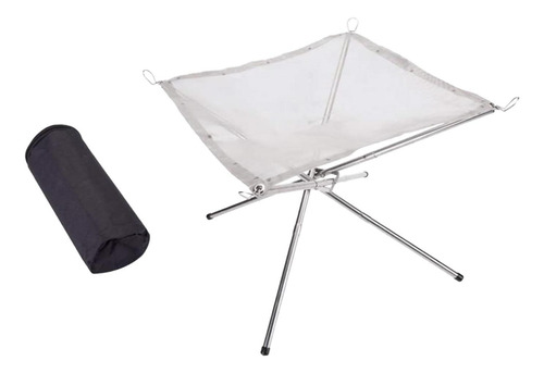 Brasero De Malla Para Fogatas, Soporte Para 56 X 56 X 43 Cm