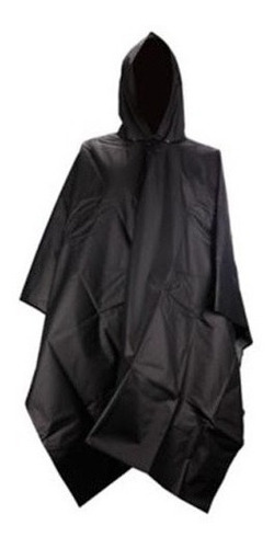 Imagen 1 de 3 de Poncho De Lluvia Agua Pvc Negro Transparente Amarillo X 5 Un