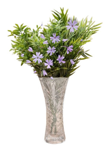 Vasos Decorativos Sala De Vidro 19cm Para Flores E Plantas Cor Branco Lapidado