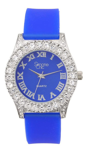 Reloj Mujer Simone Chic St10357la S Cuarzo Pulso Azul En