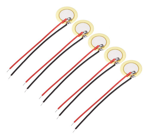 5 Pcs Piezo Discos 15mm Transductor Pastilla Acústica ...