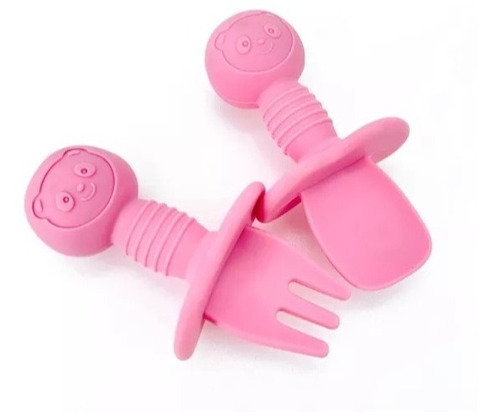 Juego (2pzas) De Mini Utensilios De Silicona Para Bebe 