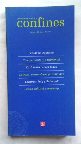 Pensamiento De Los Confines 20 / Fondo De Cultura Económica