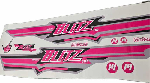 Kit De Calcos Laqueados Motomel Blitz 110 Varios Colores
