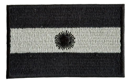 Parche Bandera Argentina Baja Visibilidad Negro