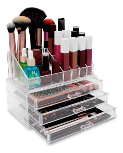 Organizador De Maquillaje Acrílico Porta Maquillaje Cajones