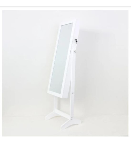 Espejo Rectangular Joyero De Pie 150 X 41 X 37cm Blanco Blanco