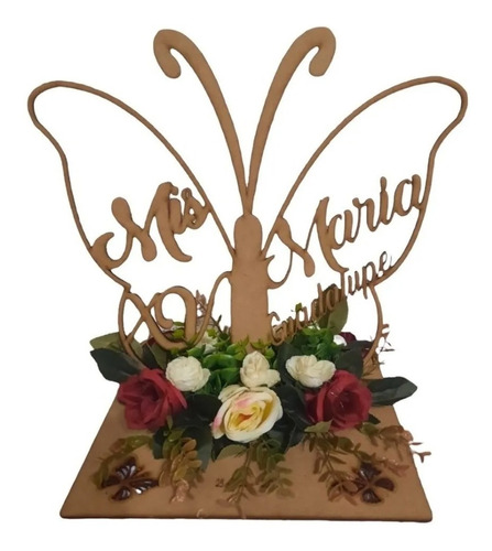 30 Centros Mesa Xv Años Mariposa + Cake Topper Gratis