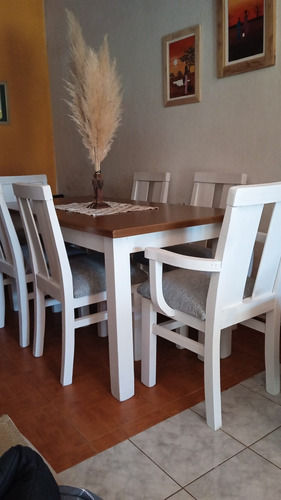 Juegos De Comedor Tapizados Sillas Y Mesa En Madera