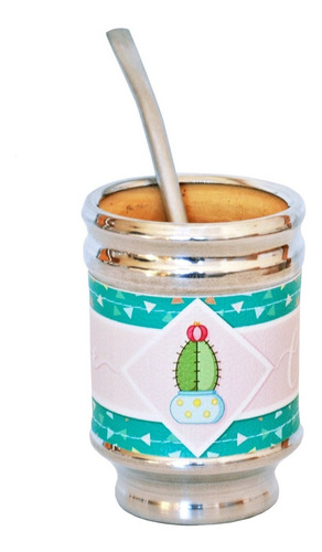 Imagen 6 de 6 de Equipo De Mate Completo Love Cactus Cuero Set Kit Matero