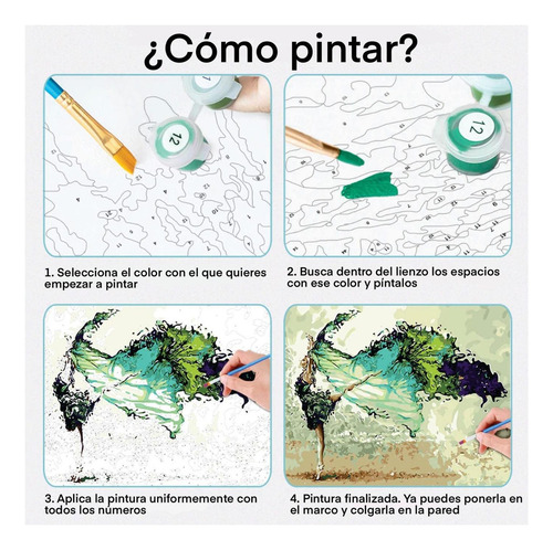 Pintura Por Números 25x35cm En Bastidor 11 Painting By Numbe