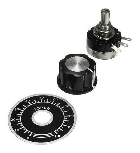 Imagen 2 de 8 de Potenciometro Industrial Rv24yn 20s B502 5k Con Perilla