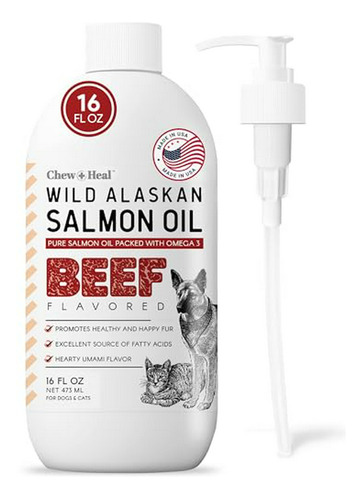 Aceite De Salmón Salvaje De Alaska Para Perros - 16 Oz. Sabo