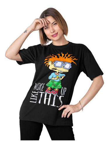 Playera Mujer Moda Camiseta Negro Nickelodeon 58205003