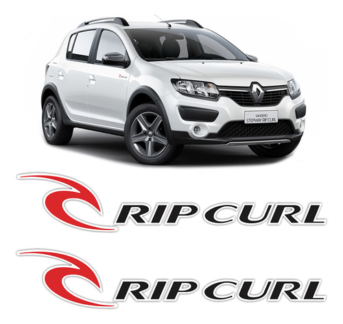 Emblema Rip Curl Novo Sandero 2015/2018 Adesivo Lateral Par