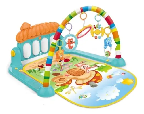 Wakaii Tapete Musical Infantil Azul glaciar Piano Champiñón