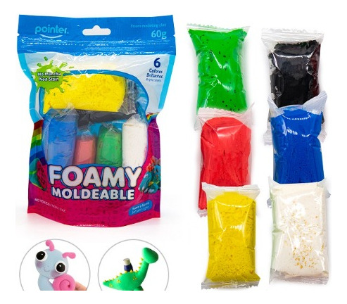 Foamy Moldeable Pointer 6 Colores 60 Gramos 