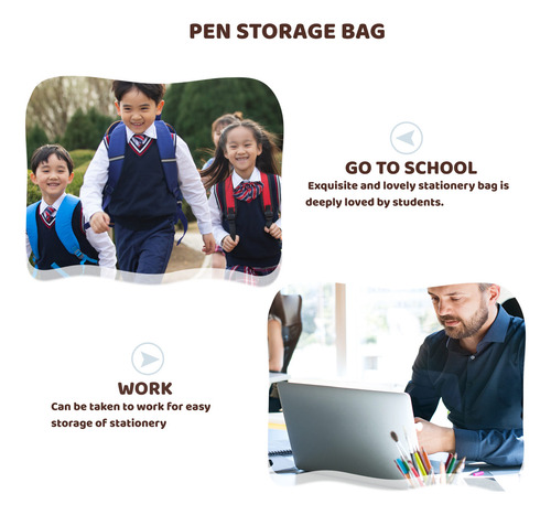 Estuche Para Lápices De Papelería Con Bolsa Con Cierre