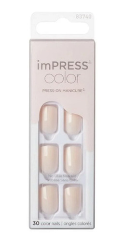 Kiss Impress Color Uñas De Color 001 Point Pink 30