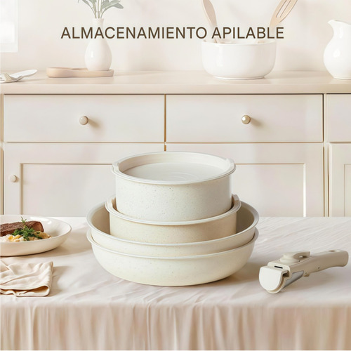 Batería De Cocina Sartén Antiadherente Juego Ollas 25 Piezas