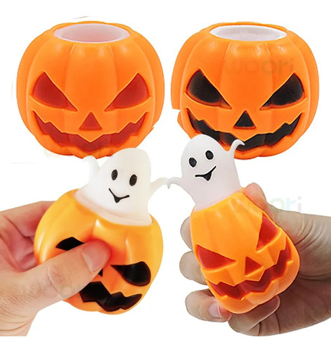 Squishy Calabaza Fantasma X12 Halloween Antiestres Ltf Shop 