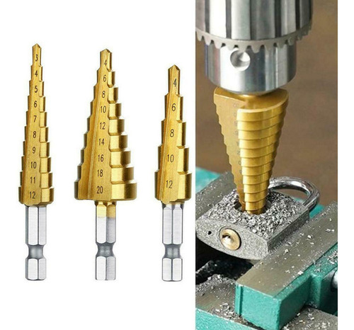 J 3pcs/set Hexagonal Hexagonal Shank Aço De Alta Velocidade
