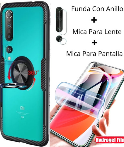 Funda Para Xiaomi Mi 10/pro + Mica Hydrogel + Lente Cámara