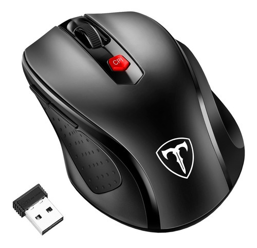 Mouse Gamer Victsing Mm057 6 Botones 5 Dpi Inalambrico 2,4 G Cor Preto