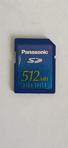 Memoria Sd Panasonic 512 Mb, Alta Velocidad. Usada