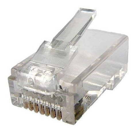 Ficha Plug Rj45 Conector Red Utp Rj 45 Zurich 10 Unidades Doble Contacto