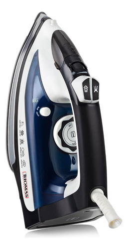 Imagen 4 de 10 de Plancha A Vapor 2200 W Blanco/azul Thomas Modelo Th-7170