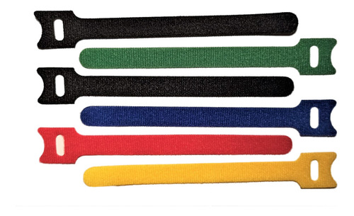 Set 6 Velcros Correas P/ Sujetar Cables Diferentes Colores