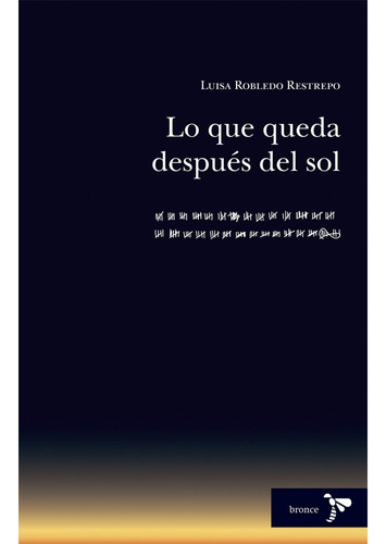 Lo Que Queda Después Del Sol: Lo Que Queda Después Del Sol, De Luisa Robledo Restrepo. Editorial Bronce, Tapa Blanda, Edición 1 En Español, 2023