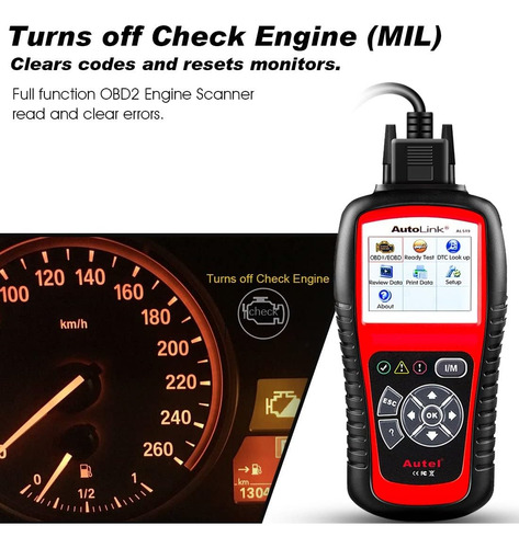 Escáner Autolink Al519 Obd2 Modo Mejorado 6 Lector De ...