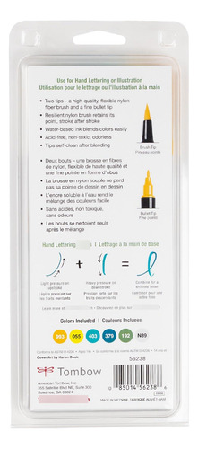 Juego De Bolígrafos De Doble Cepillo Lemon Squeezy 6 Unidade
