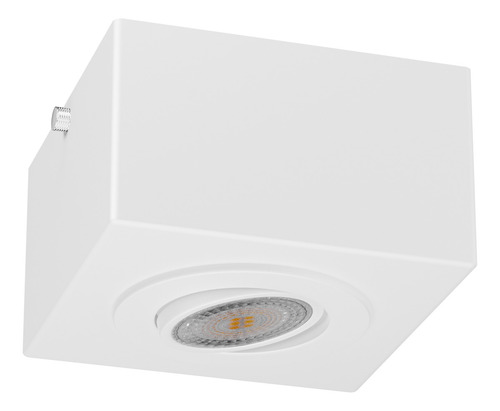 10x Spot Sobrepor Dicroica Alumínio Teto Beiral Cor Branco Mf270 Mega Forte Iluminação