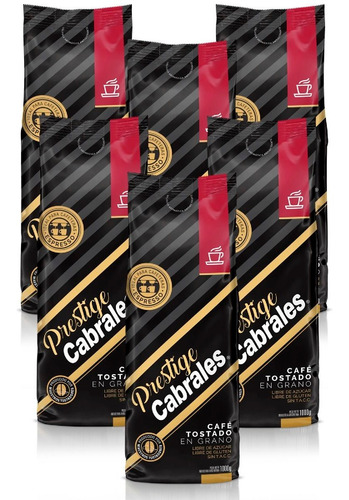 Imagen 1 de 7 de 6x Cafe Grano Cabrales Prestige 1kg 6kg Tostado