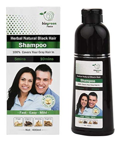 ¿champú De Hierbas Naturales Para El Cabello Negro? (400ml)