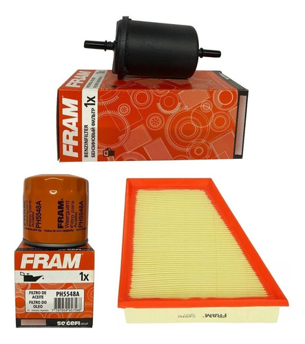 Kit 3 Filtros Fram P/ Vw Gol Trend Voyage Fox Suran 1.6 8v