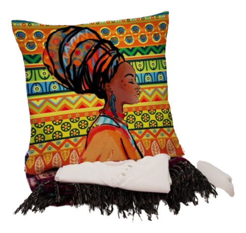 Almohada Almohadon Y Funda 40x40cm Animales Estilo Africano